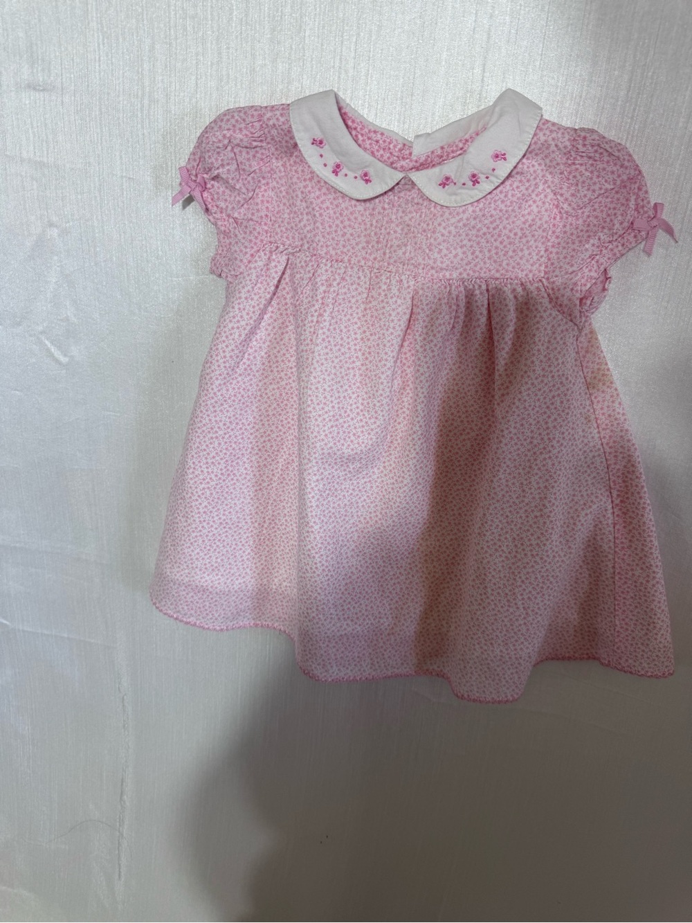 Carter's Pink Floral Infant Dress with White Collar